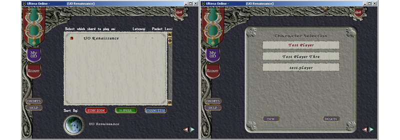 Ultima Online Renaissance Razor Connecting